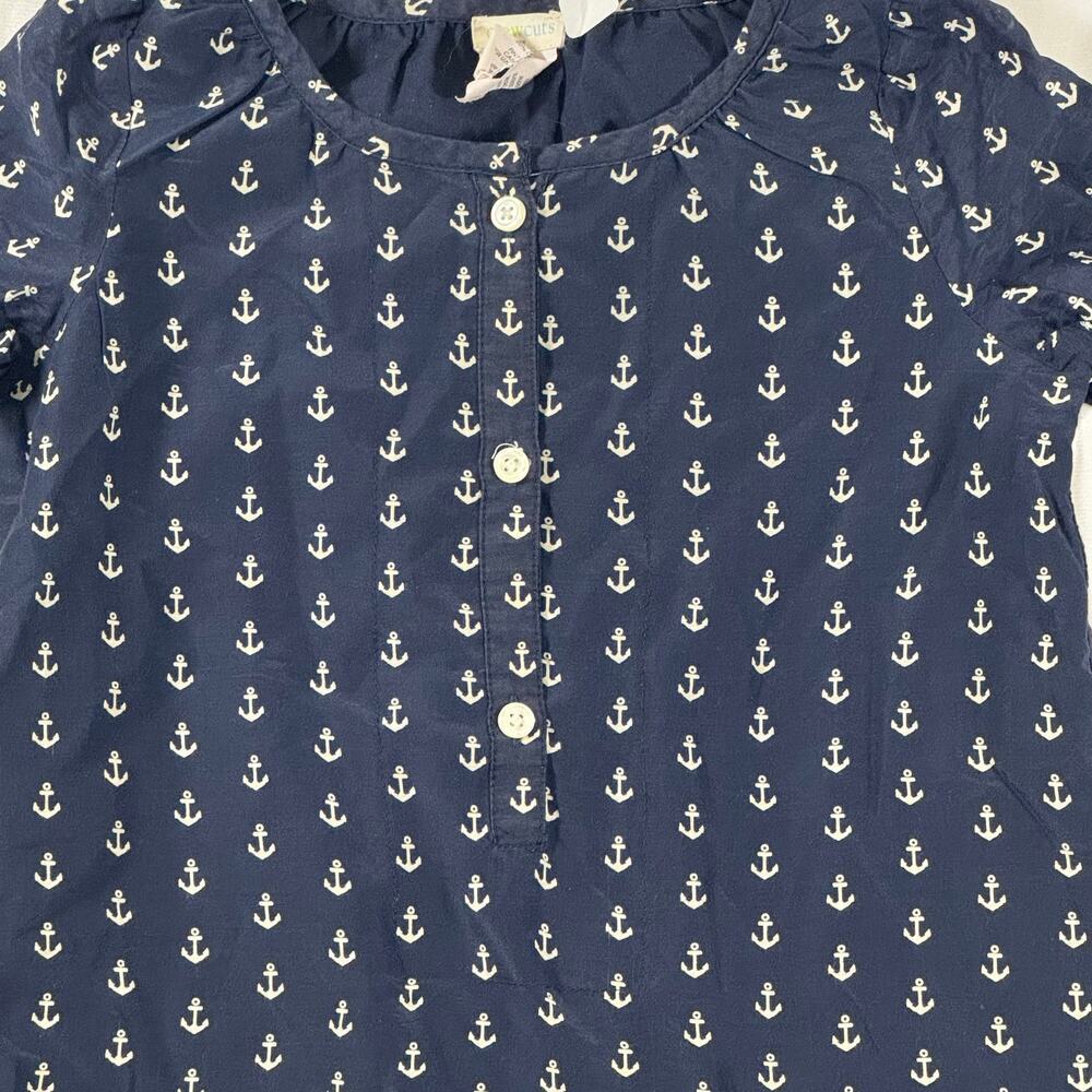 Crewcuts Navy Blue w/ Anchors Nautical Tunic Top -4/5 - Picture 2 of 5
